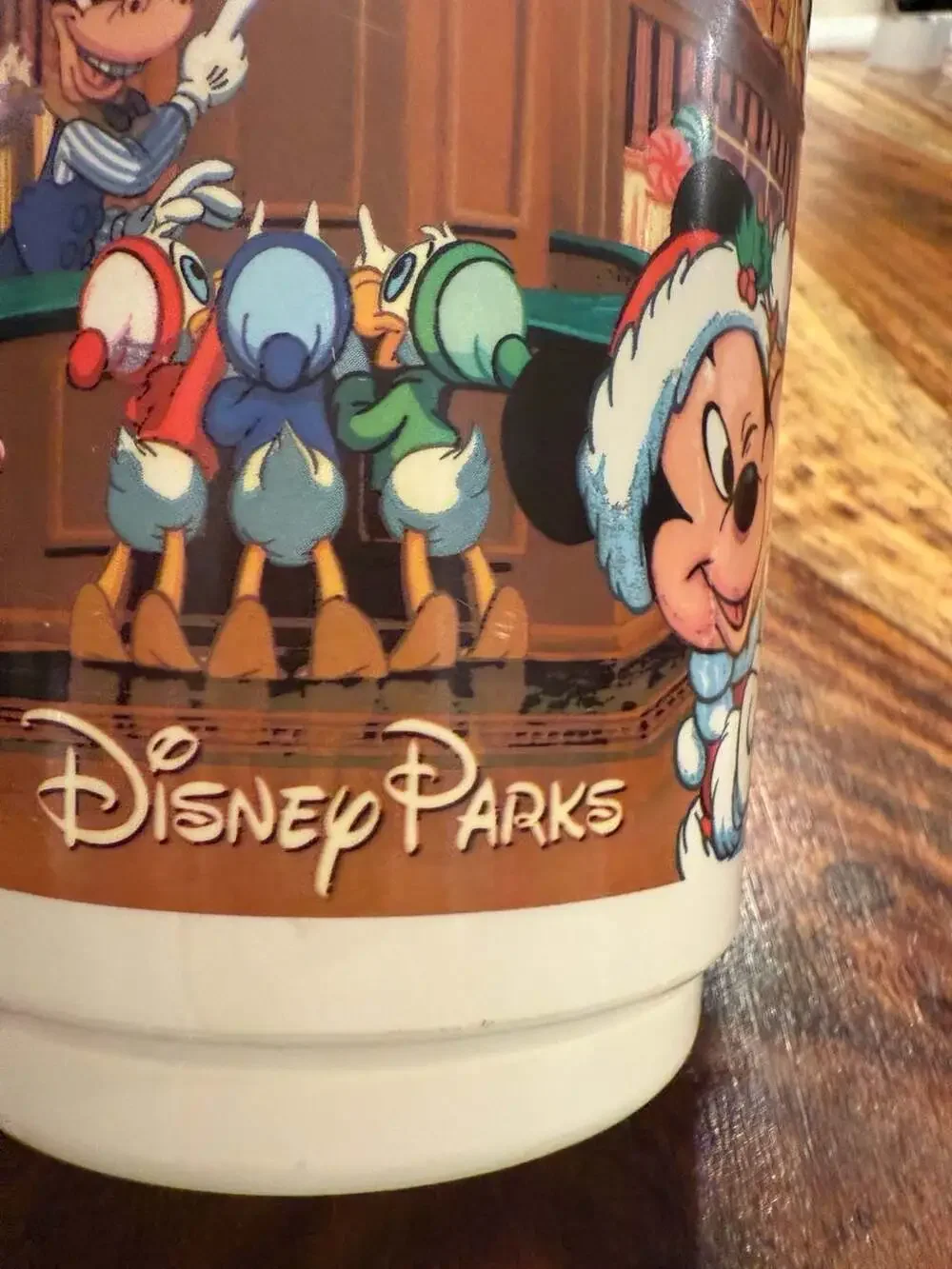 Vintage 1992-1993 Disney Parks Happy Holidays Popcorn Bucket Mickey & Friends